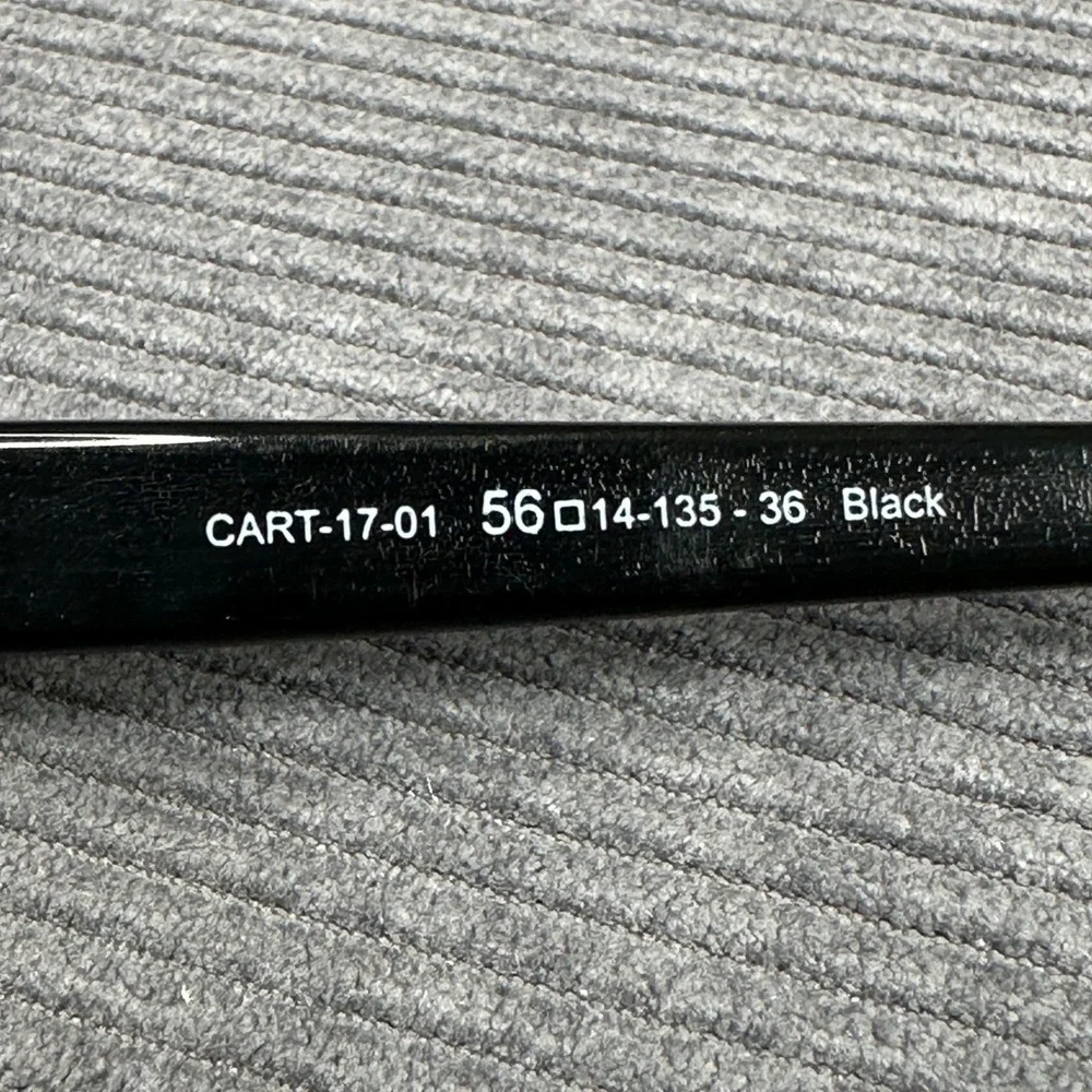 Carter Black Rectangular Y2k Eyeglasses Frames CART-17-01 56-14-135 Palm Springs